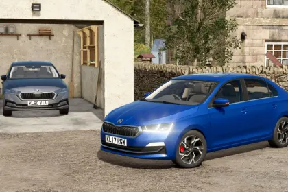 Sparsame Limousine Skoda Rapid für Farming Simulator 25 — Schneller Transport auf der Farm — 5