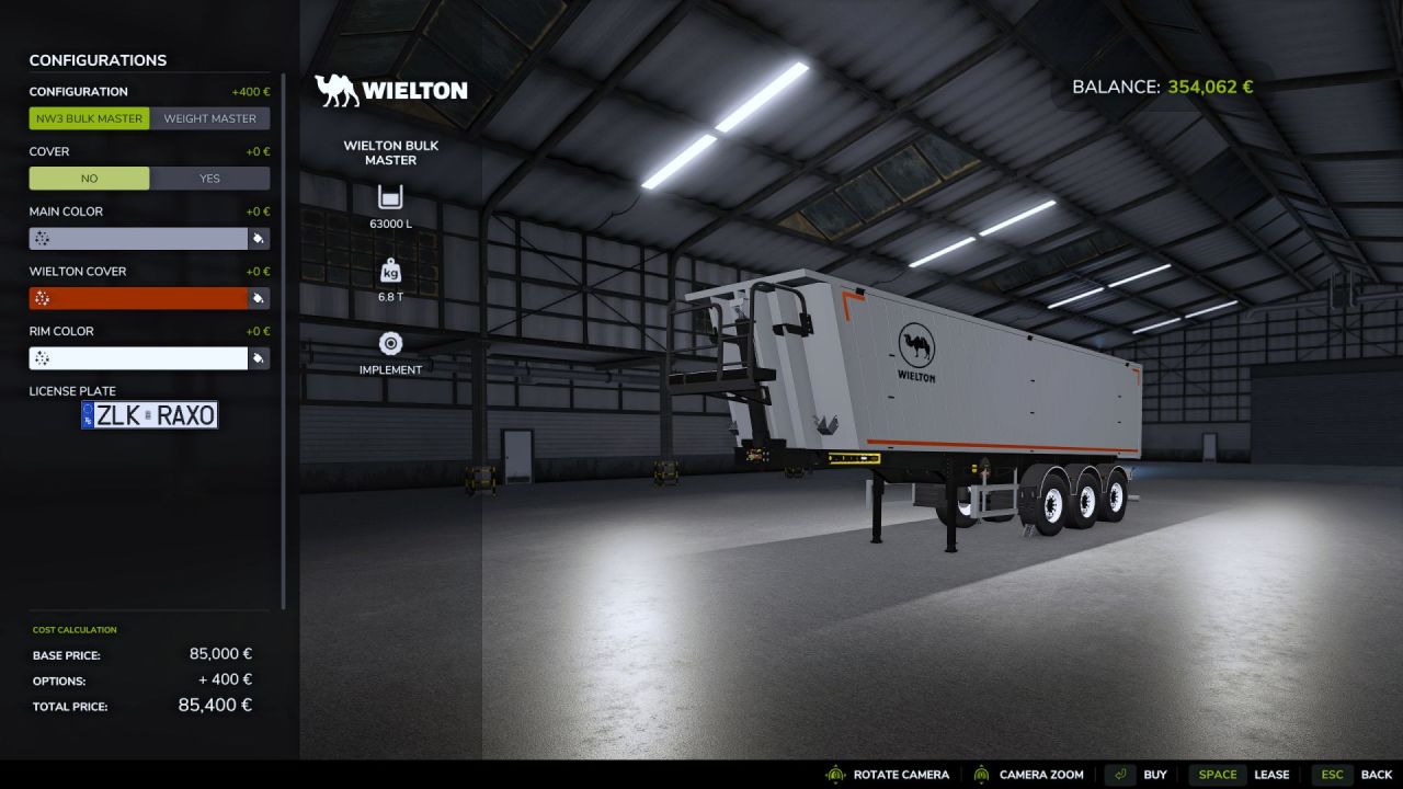 Ефективний Причіп Wielton Bulk Master 62 000 л для Перевезення Вантажів у FS25