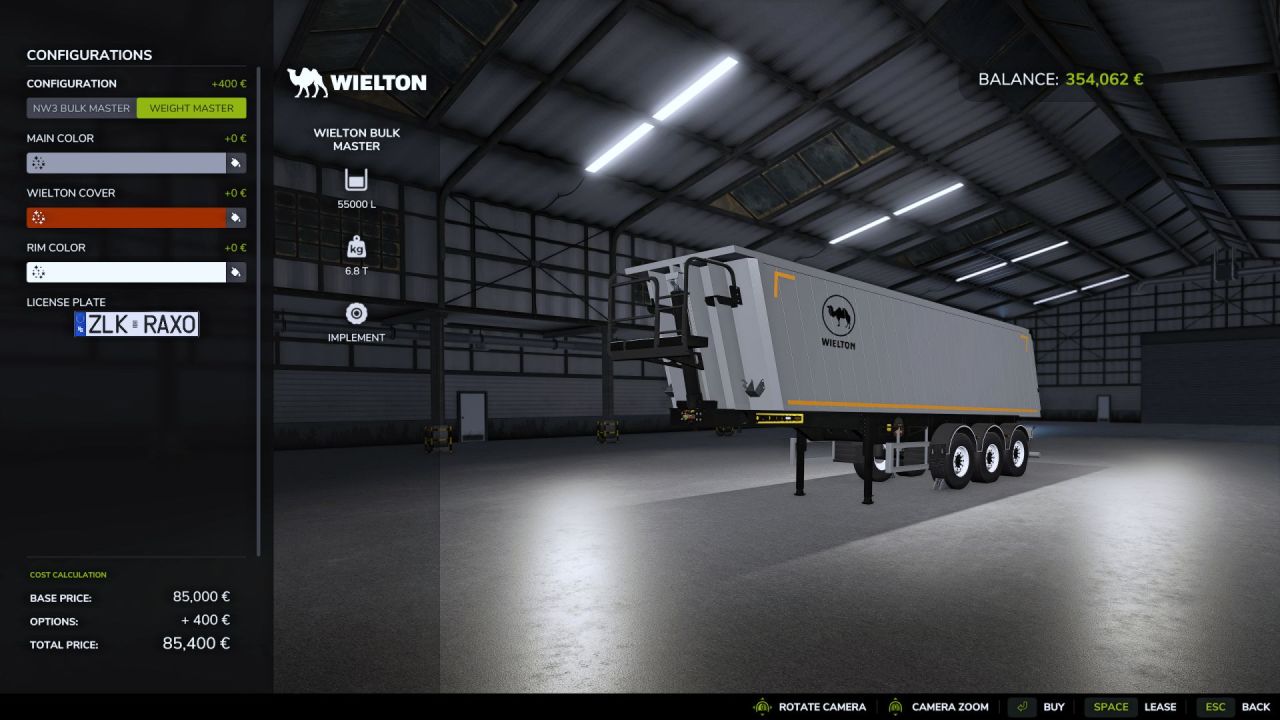 Ефективний Причіп Wielton Bulk Master 62 000 л для Перевезення Вантажів у FS25