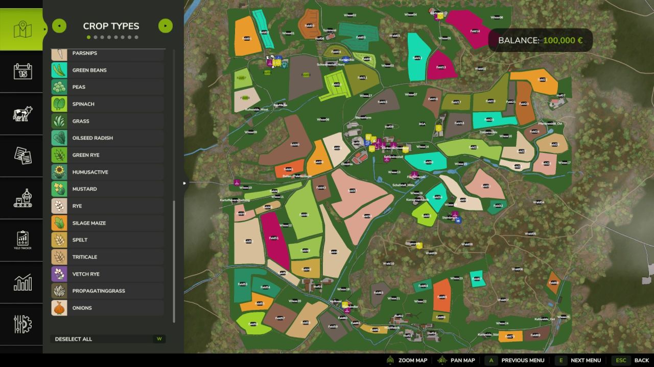 Atmosphärische Karte Weipersdorf 2x für Farming Simulator 25 — Bayerische Hügel und 9 Höfe