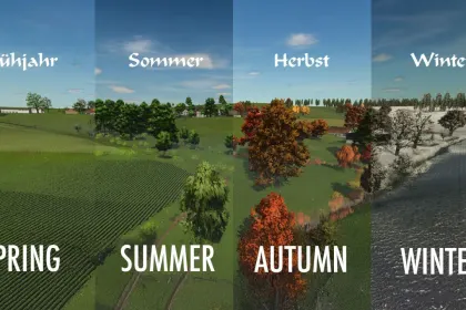 Atmosphärische Karte Weipersdorf 2x für Farming Simulator 25 — Bayerische Hügel und 9 Höfe — 6