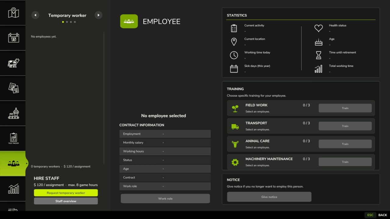 Скрипт Employees — система працівників для Farming Simulator 25