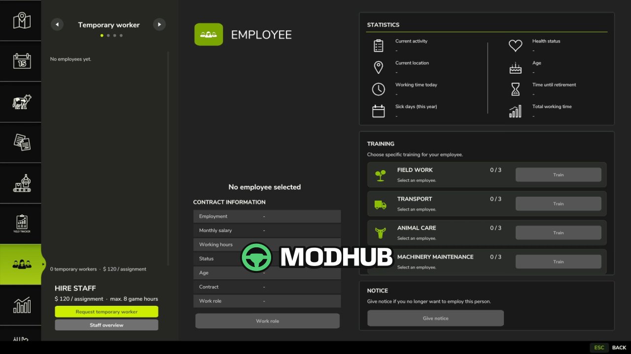 Скрипт Employees V1.2 для FS25