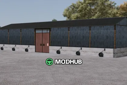 Сіносховище Hayloft Shelter V1.0 для FS25