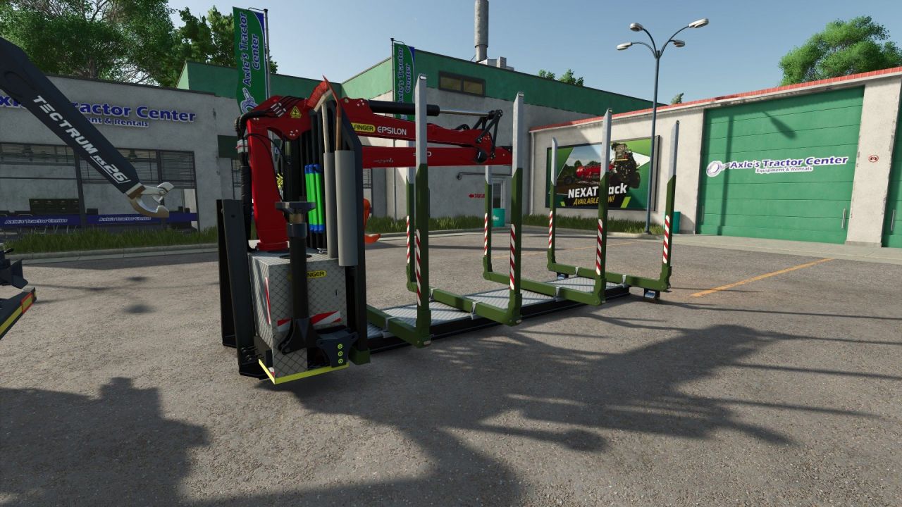 Efficient Forest Platform HKL with Crane for Mercedes and Hooklift in Farming Simulator 25