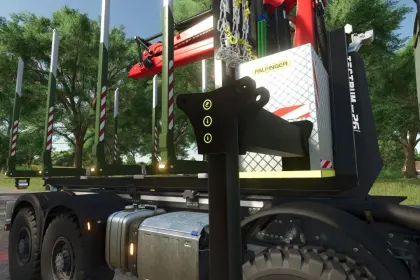 Efficient Forest Platform HKL with Crane for Mercedes and Hooklift in Farming Simulator 25 — 4