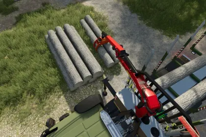 Efficient Forest Platform HKL with Crane for Mercedes and Hooklift in Farming Simulator 25 — 6