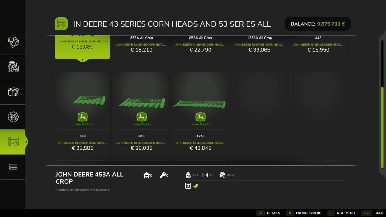 John Deere 43/53 Series Schneidwerke für Farming Simulator 25