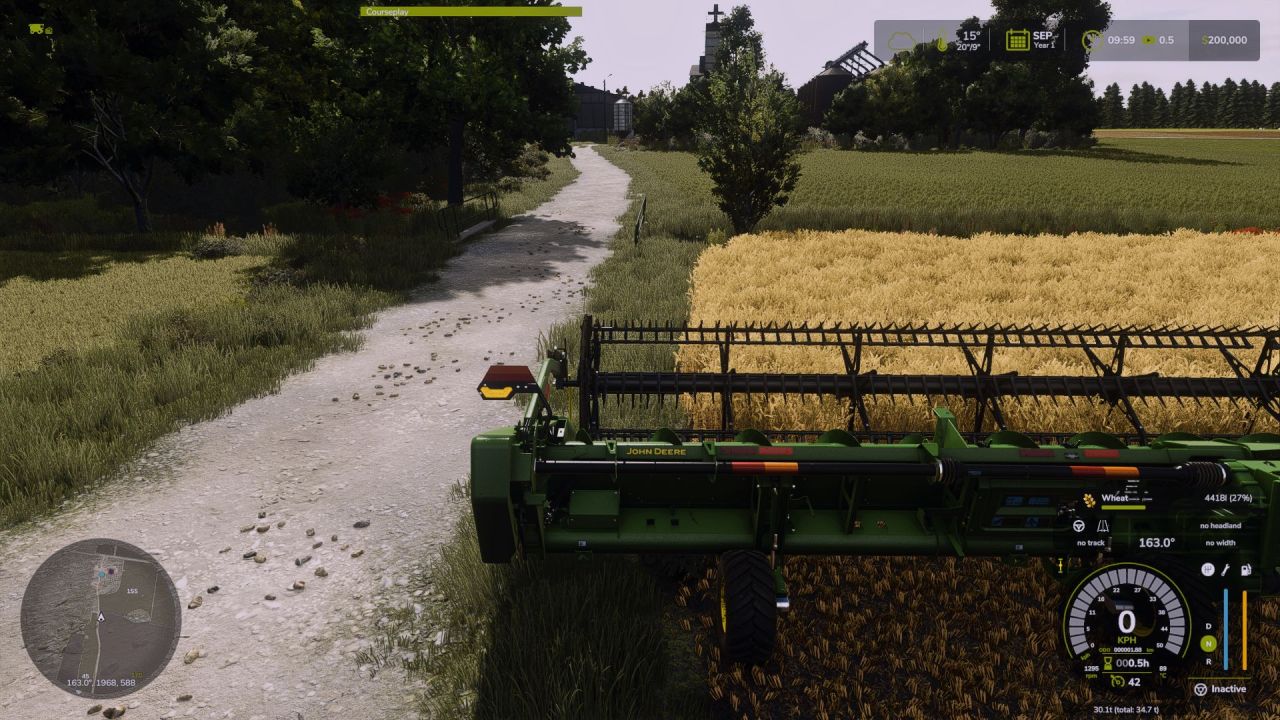 Efficient Additional Cameras for John Deere X9 Series — 360° Overview in Farming Simulator 25