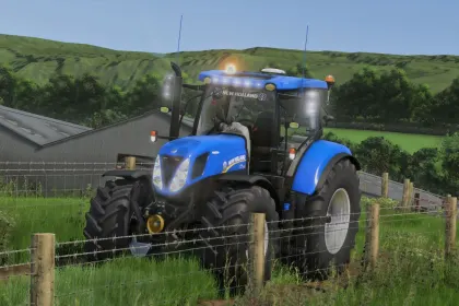Leistungsstarker Traktor New Holland T7 2011 Edit mit Weißem Licht und Tönung für FS25 — 3