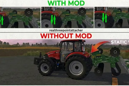 Реалістичне триточкове зчеплення 2.0 для Farming Simulator 25 — 4