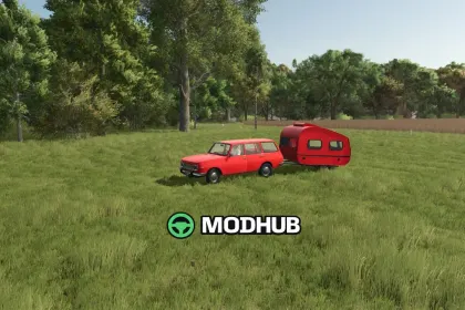 Автомобіль Wartburg 353 Tourist з причепом для FS25 — 2