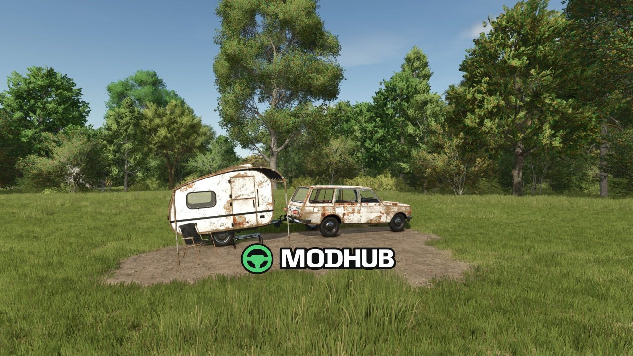 Автомобіль Wartburg 353 Tourist з причепом для FS25