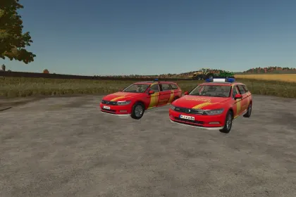 Автомобіль Volkswagen Passat B8 2015 Hannover Fire Department KDOW and NEF для Farming Simulator 25