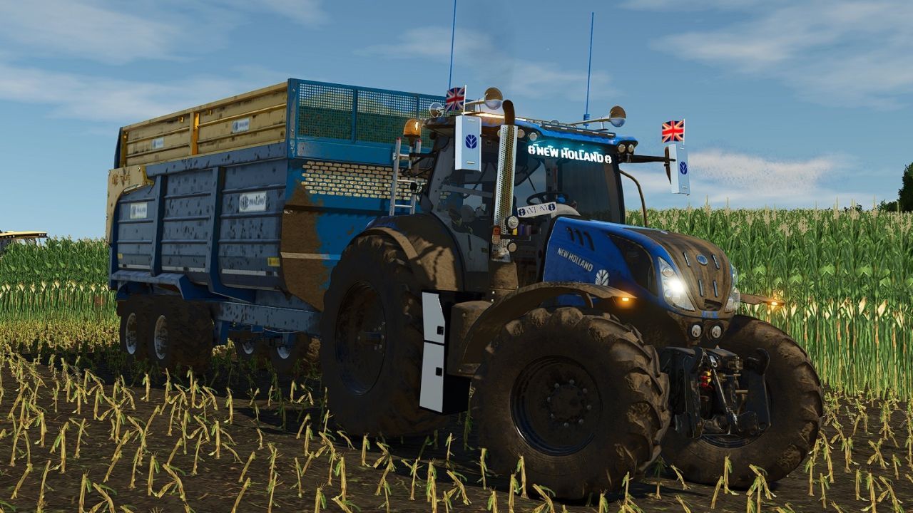 Mocny Traktor New Holland T7 LWB Edit do Farming Simulator 25 — Stylowy UKBoys Edit