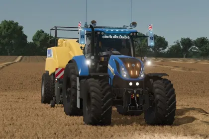 Leistungsstarker Traktor New Holland T7 LWB Edit für Farming Simulator 25 — Stilvoller UKBoys Edit — 3
