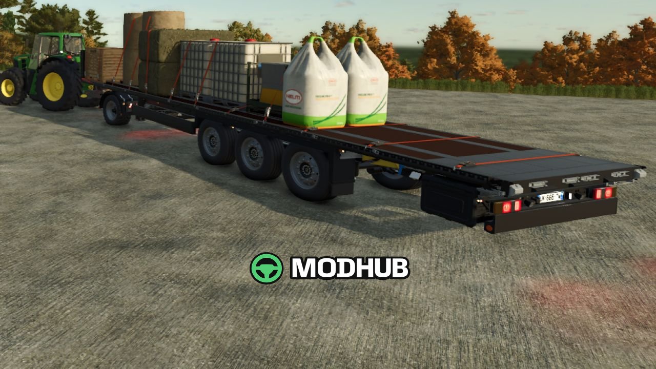 Напівпричіп Krone Profi Liner Flatbed для FS25