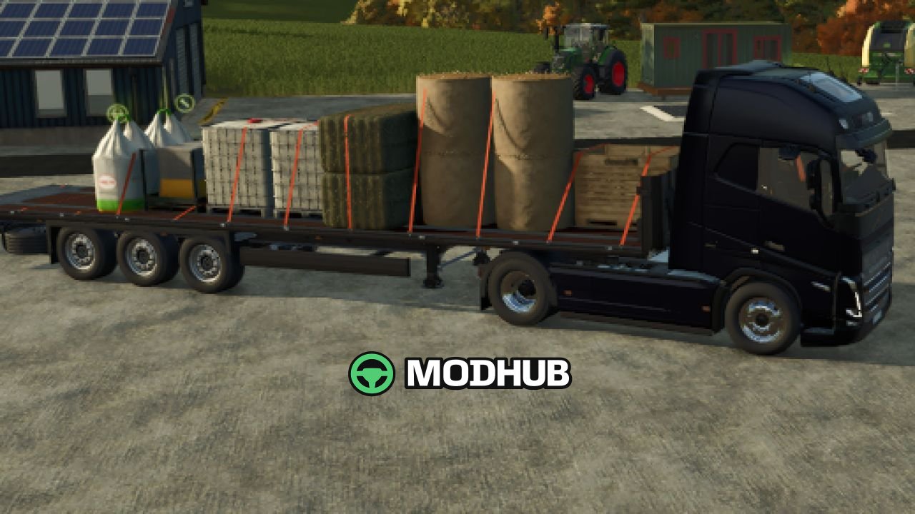 Напівпричіп Krone Profi Liner Flatbed для FS25