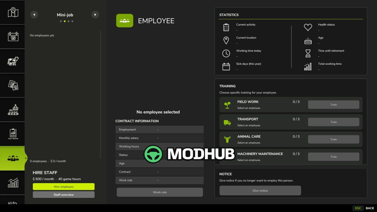 Скрипт Employees V1.4 для FS25