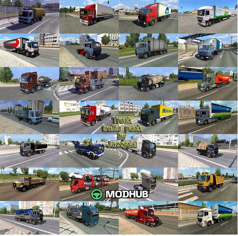 Пак вантажного трафіку Jazzycat v9.1.20 для ETS2