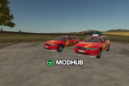 Автомобіль Volkswagen Passat B8 2015 Feuerwehr Hannover KDOW та NEF для FS25