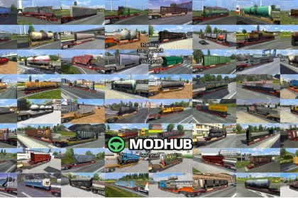 Anhänger Railway Cargo Pack by Jazzycat v4.6.7 für ETS2