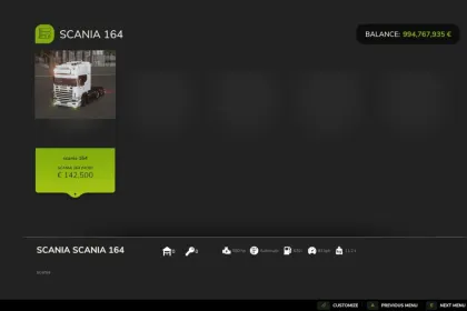 Leistungsstarker Lkw Scania 164G V8 580 PS für Farming Simulator 25 — 2