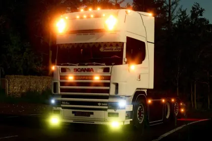 Leistungsstarker Lkw Scania 164G V8 580 PS für Farming Simulator 25 — 3