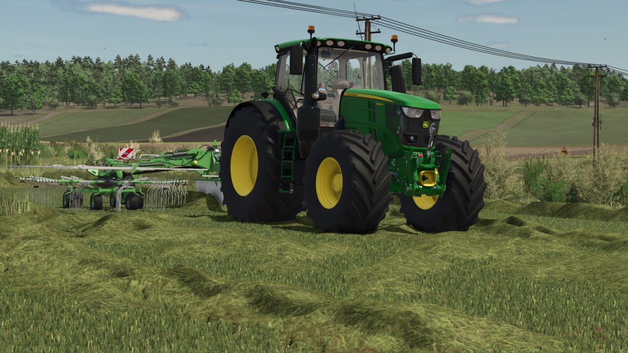 Leistungsstarker Traktor John Deere 6R Series — 300 PS und 50 km/h für Farming Simulator 25