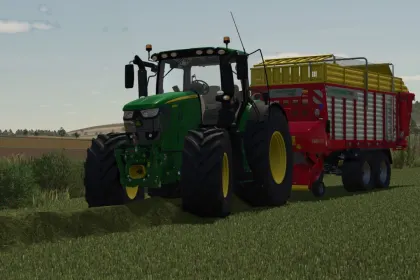 Leistungsstarker Traktor John Deere 6R Series — 300 PS und 50 km/h für Farming Simulator 25 — 4