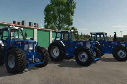 Трактор Ford 8000 з переднім відвалом для Farming Simulator 25