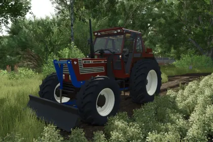 Трактор Fiatagri 140-90 з переднім відвалом для Farming Simulator 25
