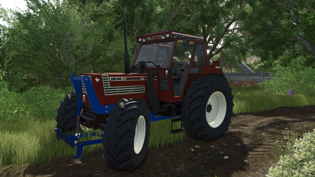 Трактор Fiatagri 140-90 з переднім відвалом для Farming Simulator 25