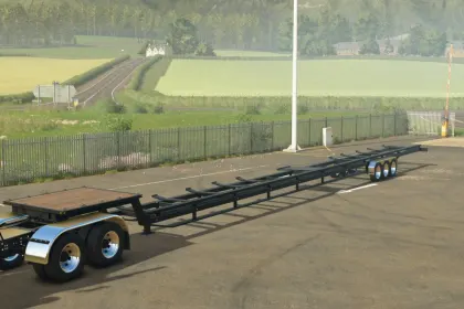 Efficient 60ft Header Semitrailer — Trailer for Transporting Headers in FS25 — 1