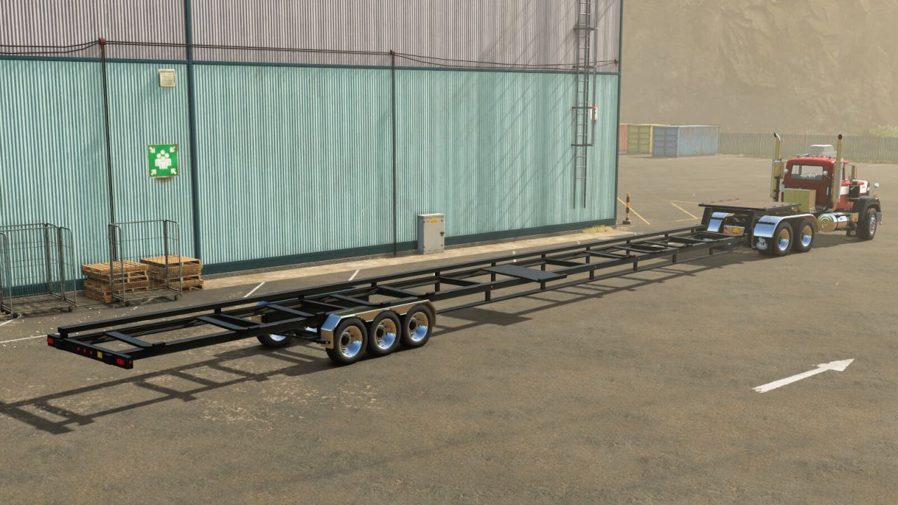 Efficient 60ft Header Semitrailer — Trailer for Transporting Headers in FS25 - Screenshots