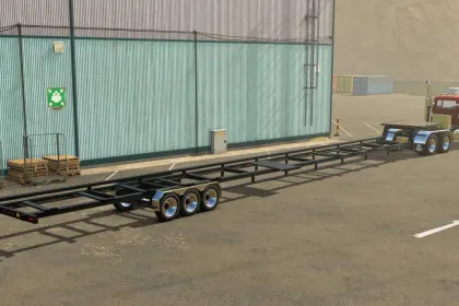 Efficient 60ft Header Semitrailer — Trailer for Transporting Headers in FS25 — 2