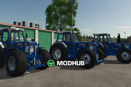 Трактор Ford 8000 з переднім відвалом для FS25