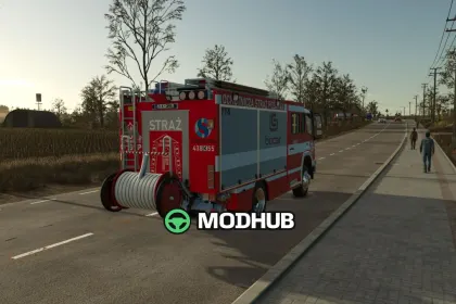 Пожежна машина Mercedes Benz Metz FGL LF16 (FW Polen) для FS25 — 2