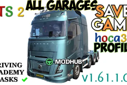 Save Profile v1.61.1.0s (All Map DLCs Required) for ETS2