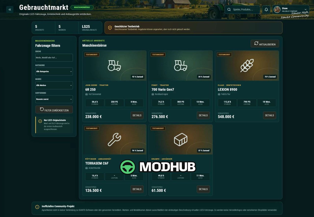Скрипт AgrarMarkt v0.25.23 для FS25