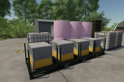 Kompakte Lagerhalle Small Farm Warehouse zur Lagerung von Ernte in FS25 — 2