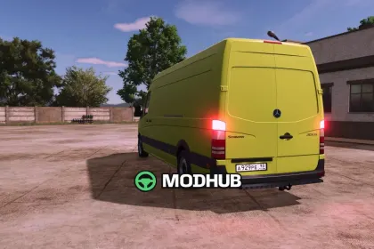 Мікроавтобус Mercedes-Benz Sprinter (RU версія) для FS25 — 2