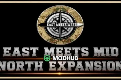 Mapa East Meets Mid-North v1.61-2 do ATS