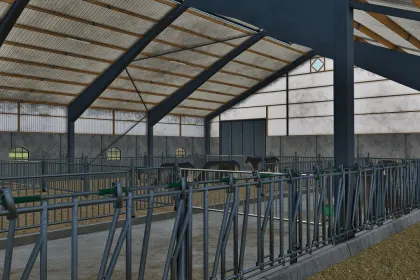 Сучасний Корівник Deep-Bedded Cowshed у Шведському Стилі для FS25 — 3