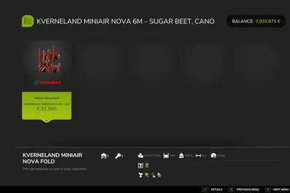 Сівалка Kverneland Miniair Nova 6m для Farming Simulator 25 — 5