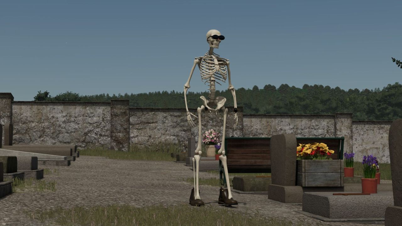 Skelly Bones Skeleton Player for Farming Simulator 25