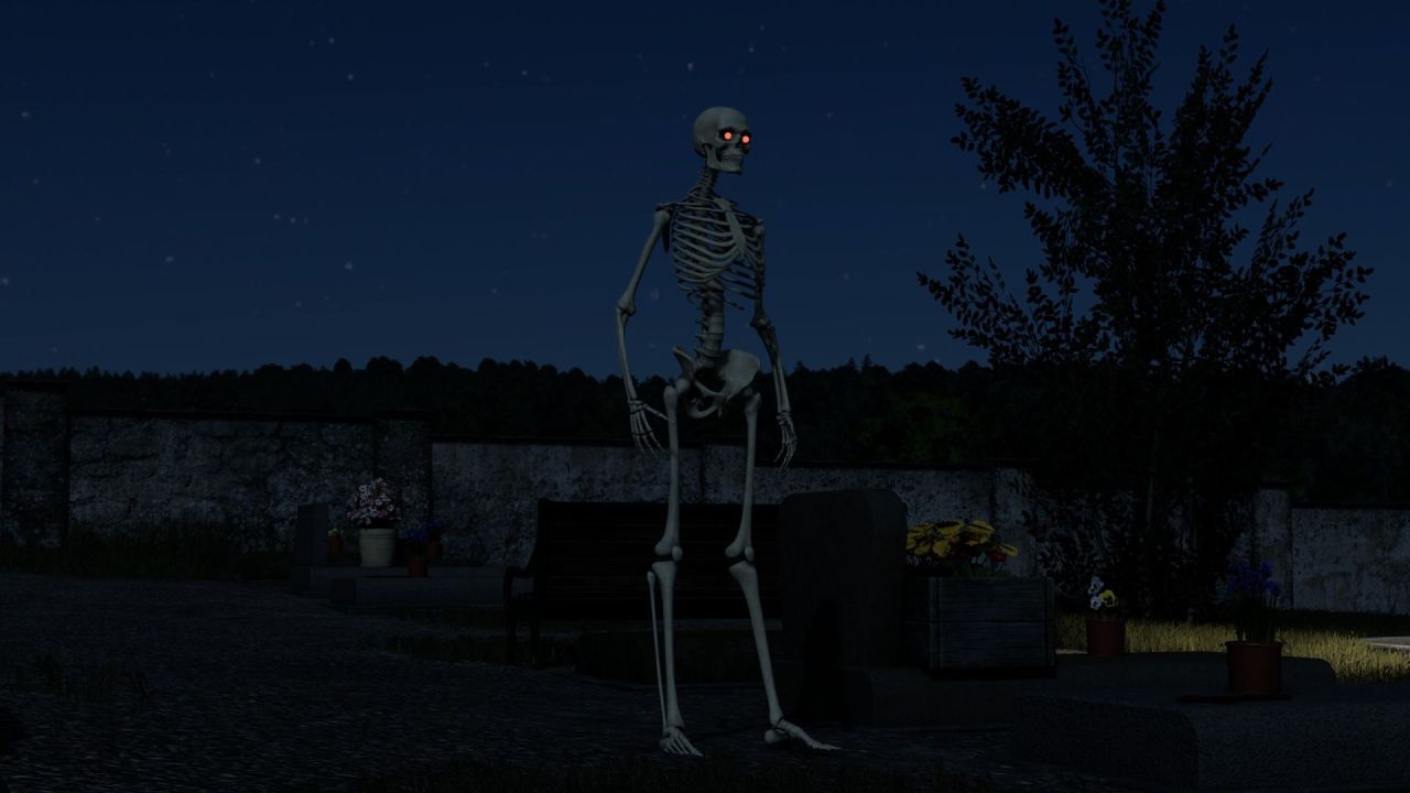 Skelly Bones Skeleton Player for Farming Simulator 25