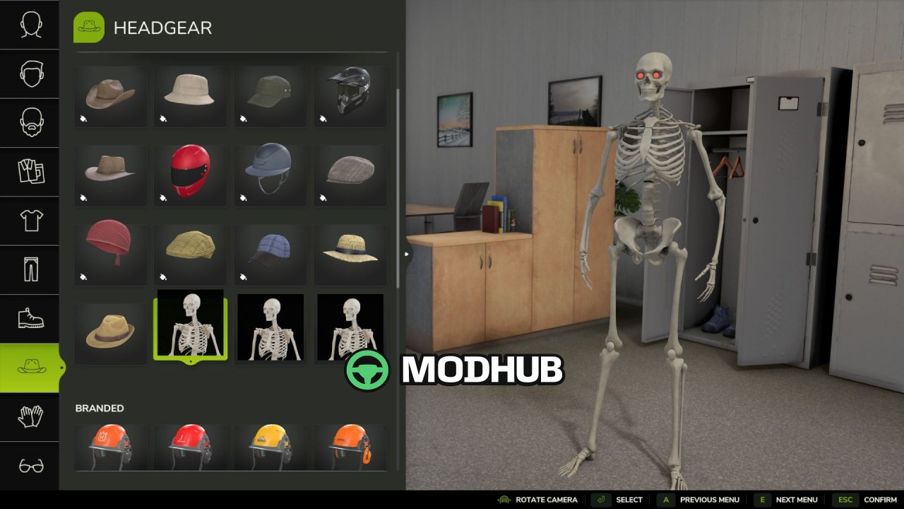 Skin Skeleton Player V1.0 for FS25