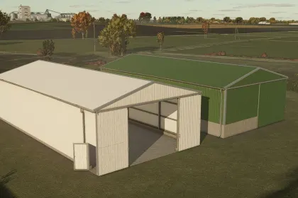 Neuer Metal Garage Metal Garage 10x20m für Farming Simulator 25 — Stilvolle Lagerung von Technik — 1