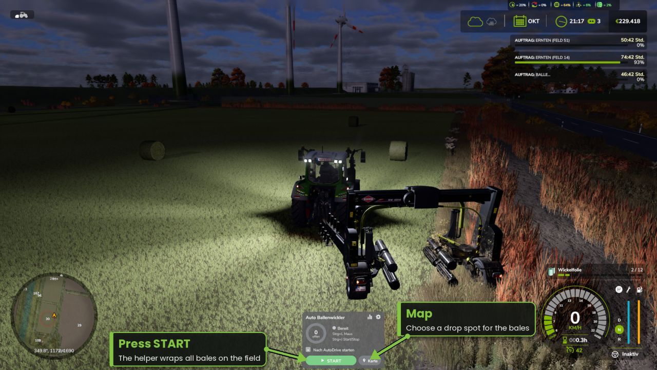 Автоматичний обмотувач тюків Auto Bale Wrapper для Farming Simulator 25
